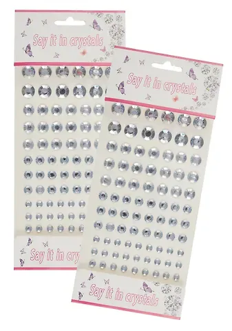 Набор страз кристаллы, белые, микс размеров  2ШТ