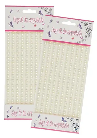 Набор страз полужемчужины на подвесе с напылением (150 шт.) (8 мм) молочные (упаковка)  2ШТ