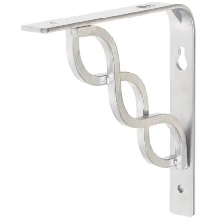 Кронштейн для полки Larvij Scroll 20x20 см нагрузка до 20 кг металл цвет шампань постер hangin scroll