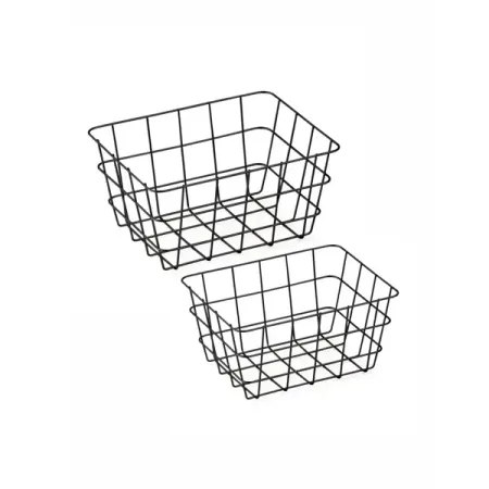 Набор из 2 корзин Уют трапециевидная металл черный 9+5 л канцелярии capybara 21 шт