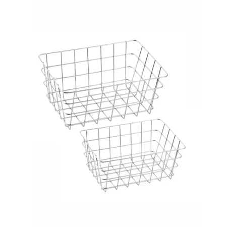 Набор из 2 корзин Уют трапециевидная металл хром 9+5 л