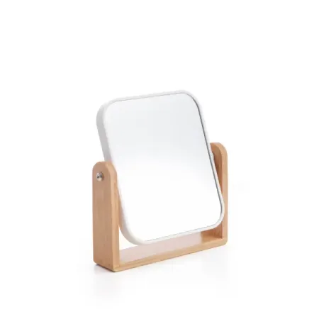 Зеркало лайт стекло/пластик/бамбук бежевый