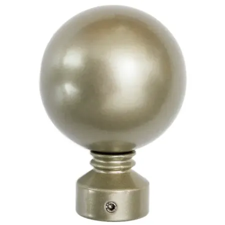 Наконечник для карниза Мульти Шар ионический металл цвет стальной 2x7 см крышка для заглушки мойки 115х15мм   металл