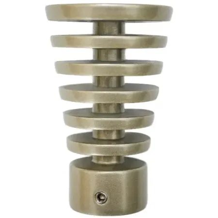 Наконечник для карниза Мульти Конус резной металл цвет стальной 2x6.2 см крышка для заглушки мойки 115х15мм   металл