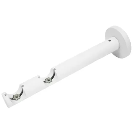 Кронштейн для штанги со сверлением Мульти двухрядный алюминий цвет белый 2 см