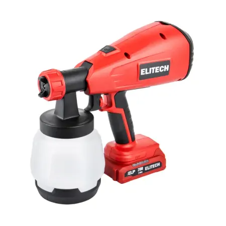 Краскопульт аккумуляторный Elitech КА 20-26П, 20 В Li-ion 2 Ач, 0.7 л/мин