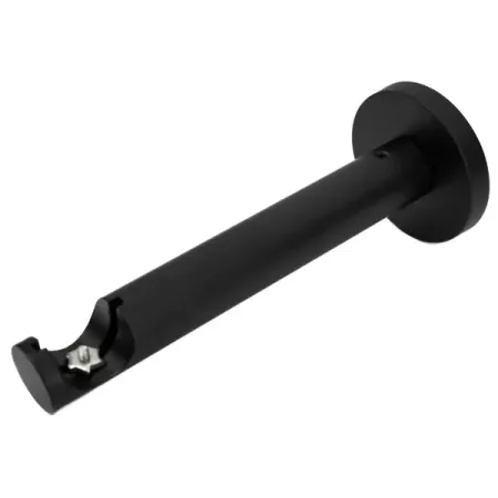 Кронштейн для штанги со сверлением Мульти алюминий цвет черный 2 см