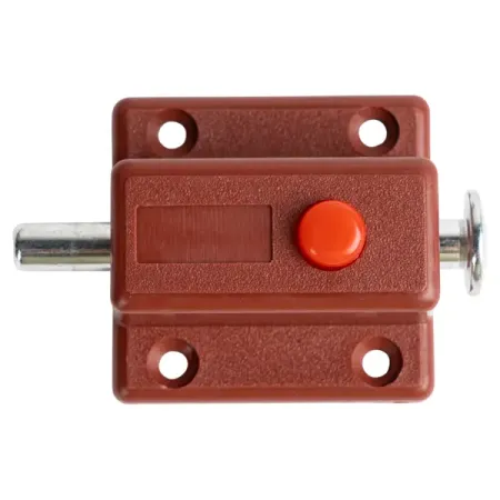 Задвижка мебельная Edson 35 мм пластик коричневый