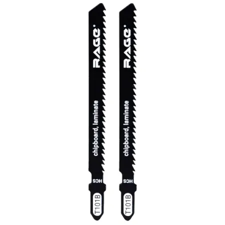 Пилка для электролобзика по дереву Rage T101B чистый рез, 2 шт.