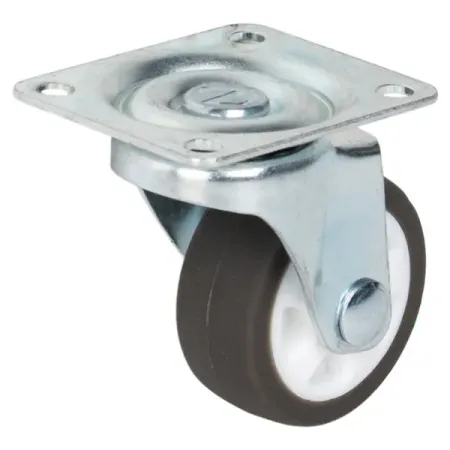 Колесо поворотное без тормоза 30 мм до 20 кг с площадкой цвет серый