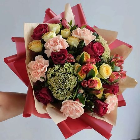 Букет живых цветов ЗОЛОТАЯ АУРА Букет 