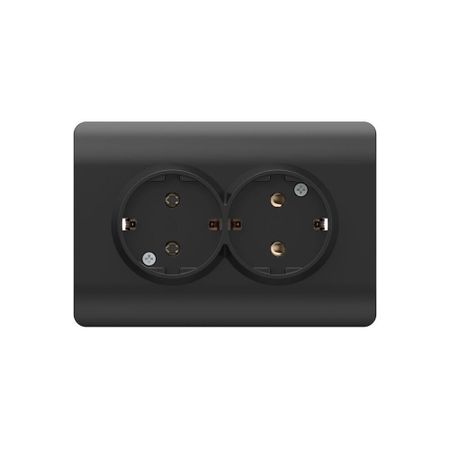 Розетка Chint NEW3-E встраиваемая черная со шторками (431491)