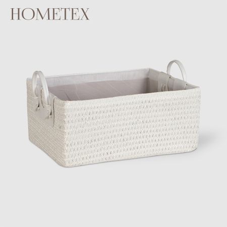 Корзина Hometex для хранения белая 40х30х18 см