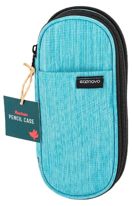 Пенал 2 отделения коллекция Смарт, АШАН Красная птица голубой, 1 шт