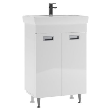 Тумба под раковину Волга 60 см напольная белая (УПП00038112)