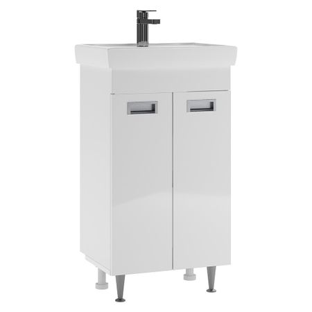 Тумба под раковину Волга 50 см напольная белая (УПП00038109)