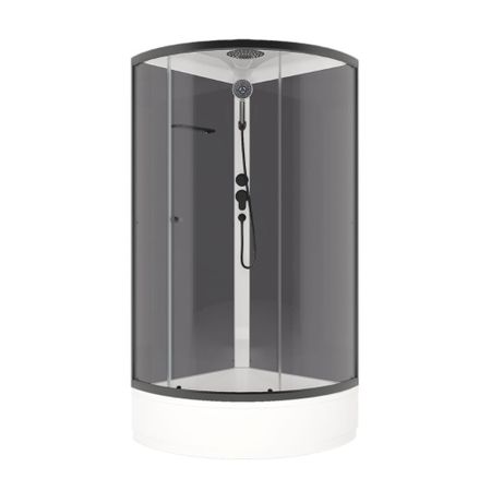 Душевая кабина Domani-Spa Simple 90х90х218 см стекло прозрачное 4 мм со средним поддоном полукруг