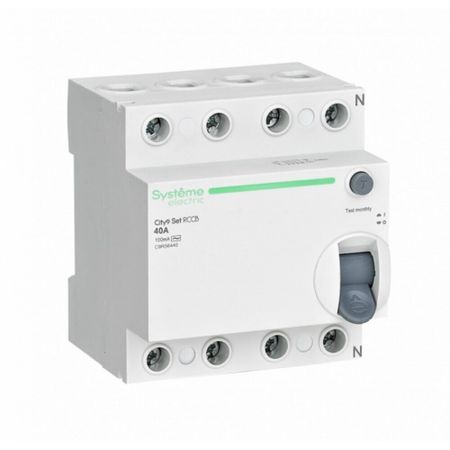УЗО Systeme Electric City9 Set 40А 4P тип AC 100 мА 6 кА (C9R56440)