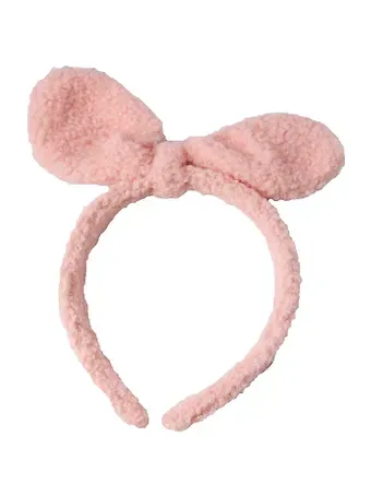 Ободок Бантик (розовый) (плюш) (12-03677-OB8) (Lafilaf)
