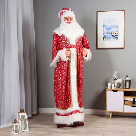 Дед Мороз «В длинной шубе» музыка, движение, 200 см, красный 