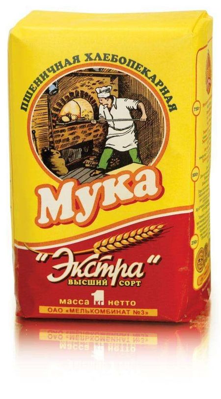 Мука пшеничная Мелькомбинат 3 экстра высший сорт, 1 кг