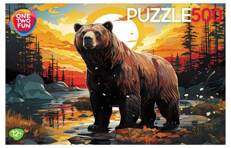 Пазл детский ONE TWO FUN Животные, 500 элементов в ассортименте