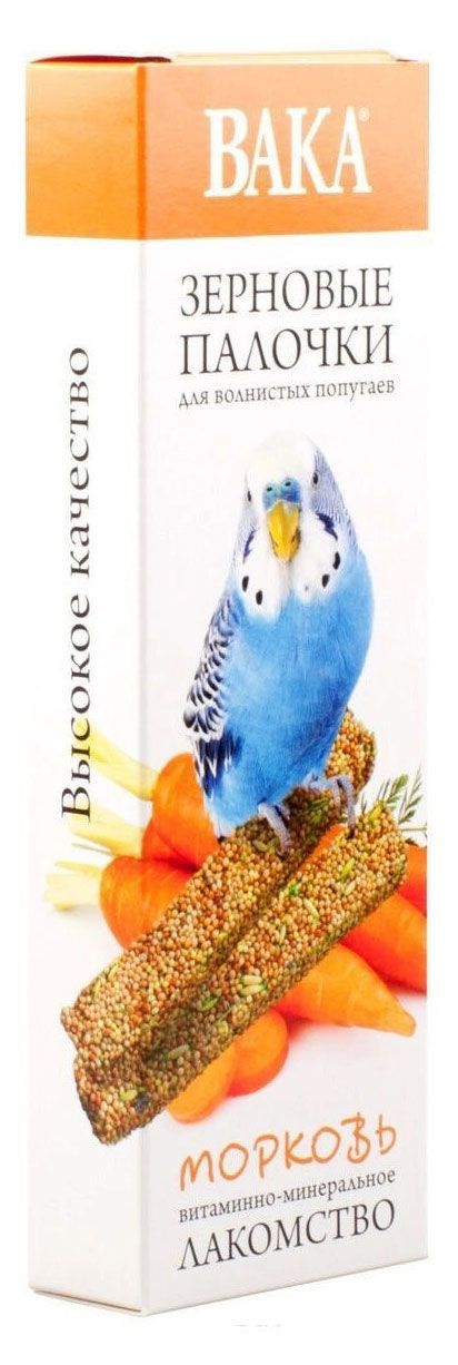 Лакомство для волнистых попугаев Вака Зерновые палочки морковь, 90 г наумов виталий александрович есаулов виталий александрович жизнь как миссия создавать ценности а не имитировать успех