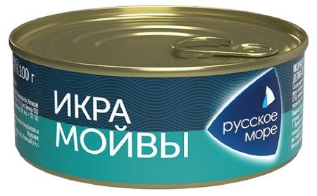 Икра мойвы Русское море деликатесная Люкс Оригинальная, 100 г