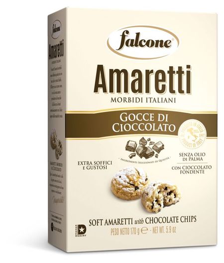 Печенье сахарное Falcone Амаретти мягкие с шоколадом, 170 г