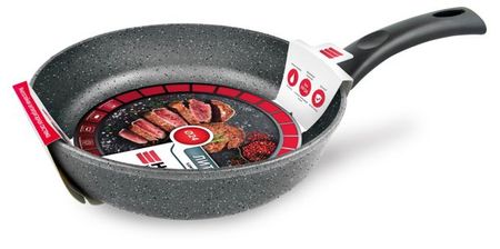 Сковорода Нева Металл Посуда литая серый гранит, 24 см молодая нева