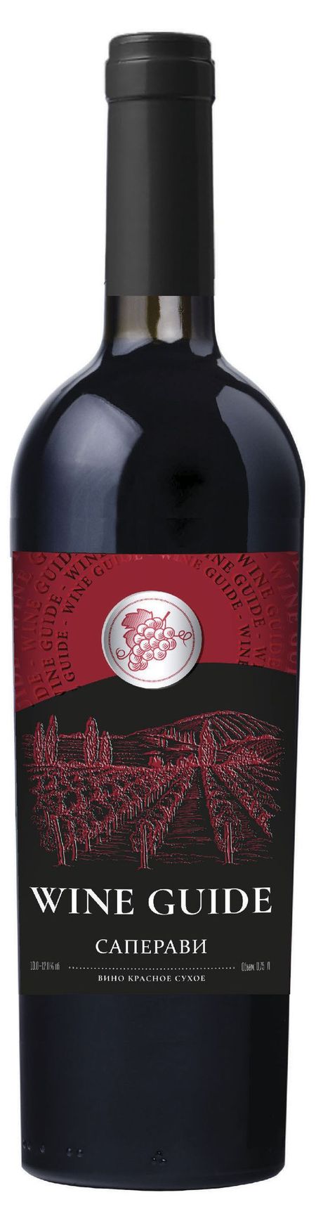 Вино Wine Guide Саперави красное сухое Россия, 0,75 мл