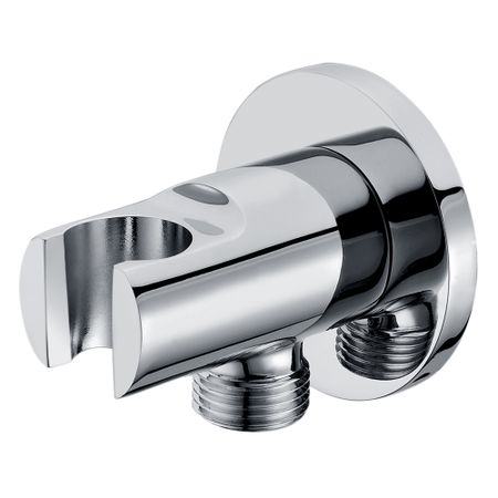 Подключение шланга WasserKraft с держателем латунь хром (A022)