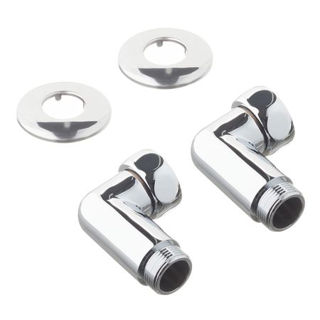 Соединитель угловой для полотенцесушителя 1 ВР(г) х 3/4 НР(ш) хром (2 шт.)