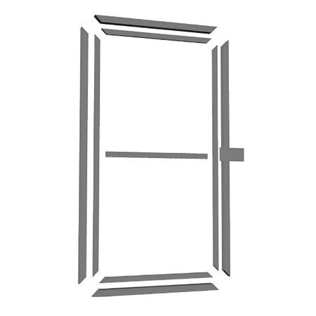 Калитка распашная каркас металлокомплект для самостоятельной сборки 1х2 м черная усиленная