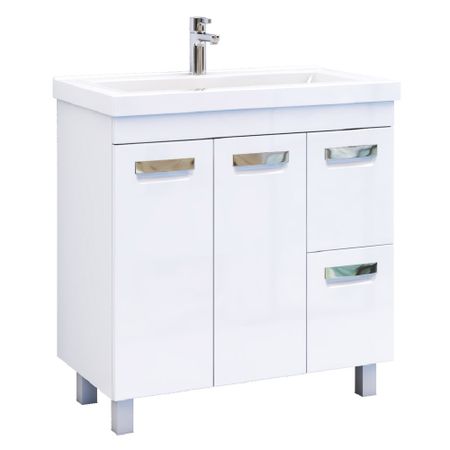 Тумба под раковину Vigo Plaza 80 см напольная белая (tn.PLA.MOD.80.2D.2Y)