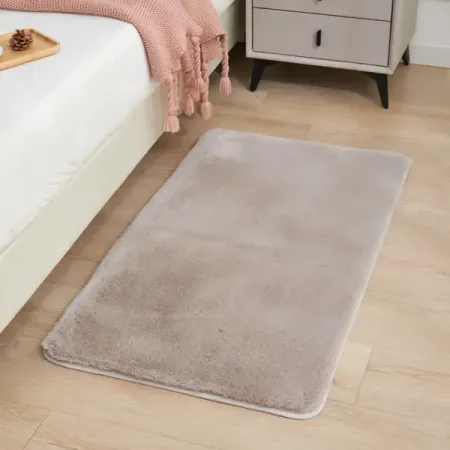 Ковер полиэстер Bingo 60x110 см цвет бежевый пушистый декоративный ковёр alfombra