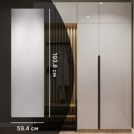 Дверь для шкафа Лион 59.4x193.8x1.6 см ЛДСП цвет серый глянец 3d abs для 15 22 escalade матовый серебристый задняя дверь багажника табличка с именем эмблема значок аксессуары