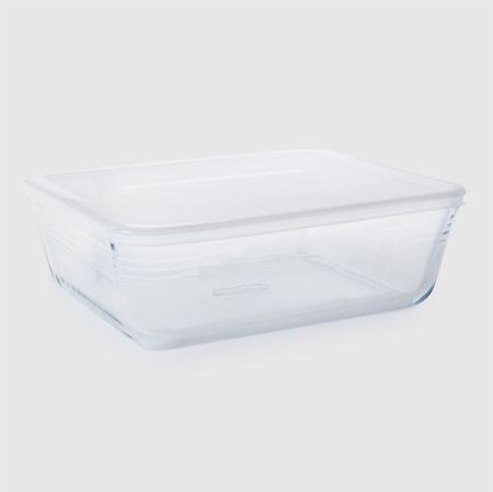 Лоток Pyrex прямоугольный с пластиковой крышкой стекло 4,0 л
