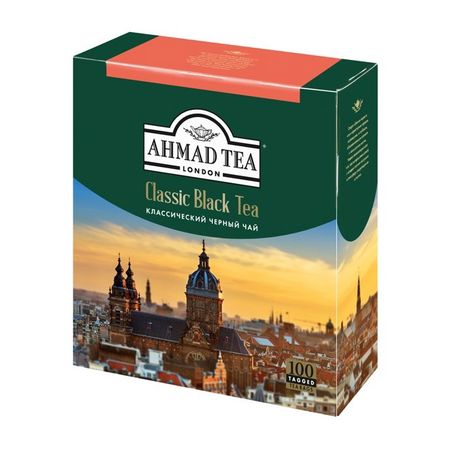 Чай Ahmad Tea Classic Black 100 пакетиков чайное ассорти ahmad tea wishes 4 вкуса 20 пакетиков 1 шт в ассортименте