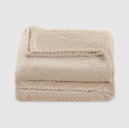 Флисовый плед Hyseas Perforation пудра 200х220