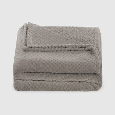 Флисовый плед Hyseas perforation 140х200 см серый