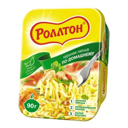Лапша Роллтон с курицей по-домашнему 90 г