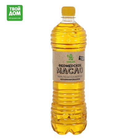 Масло фермерское подсолнечное нерафинированное в/с 1 л