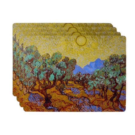 Набор подставок Genlex оливковая роща 4 шт 396х296 мм роща смерти