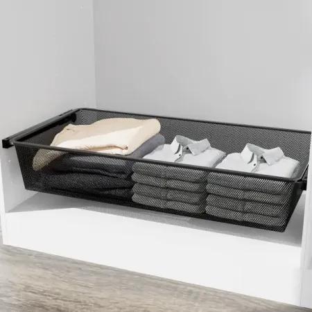 Корзина выдвижная для шкафа Лион 76.8x14.4x51.4 см цвет черный