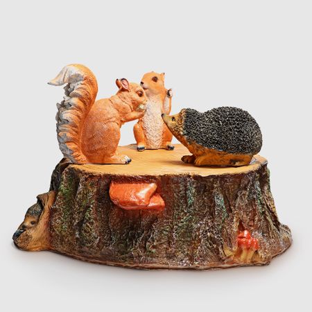 Фигура садовая Тпк полиформ Люк-пень с белками и ежами 35х60 см когтеточки yami yami когтеточки когтеточка гофрокартонная березовый пень с пропиткой 28x28x0 25 см