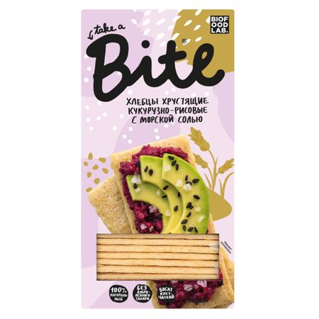Хлебцы кукурузно-рисовые Take a Bite хрустящие с морской солью 150 г