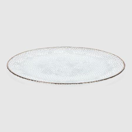 Блюдо ArdaCam pola д33см серебристый