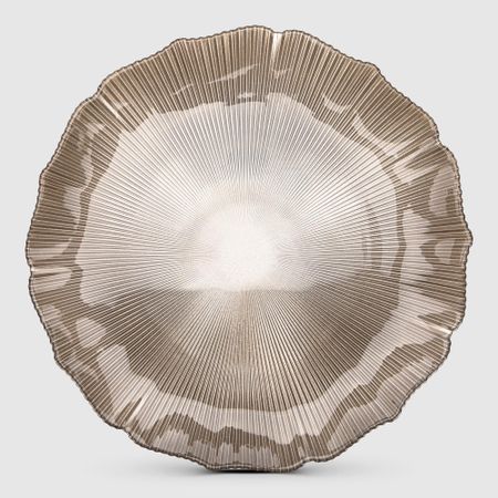 Блюдо ArdaCam glamour д33см имбирь жемчужный