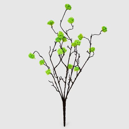 Кустик искусственный Конэко-О с цветами, зелёный 63 см